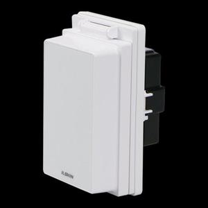 매입콘센트(데코) 2구 방우형 화이트(세로형)