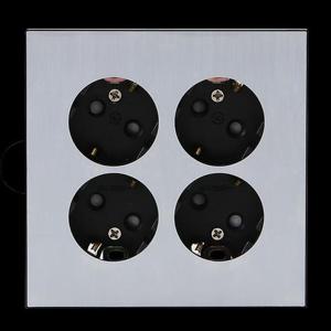 매입콘센트(데코) 4구 블랙