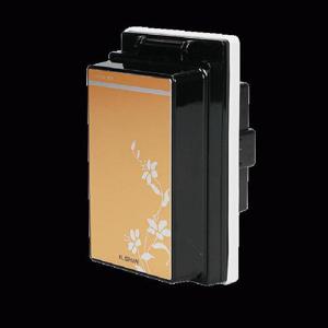 매입콘센트(아이언골드) 2구 방우형(세로형)