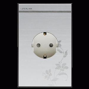 매입콘센트(아이언실버) 1구