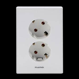 매입콘센트(아트2) 2구 안전형(세로)(화이트)