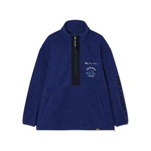 JEEP 공용 뽀글이 반넥 아노락 티셔츠 JM4TZU404-블루