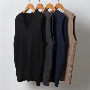 빅사이즈니트베스트 J528L412 브이넥주름니트조끼 EB