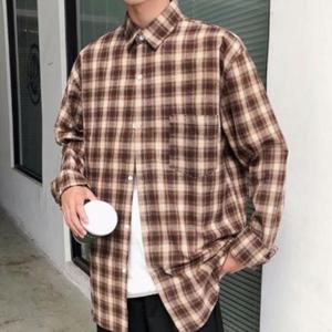 학생남방 데일리룩 INSUM23 커플티 체크남방 셔츠 캐주얼남방