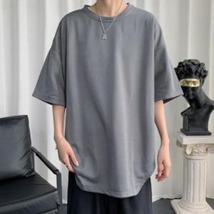 오버핏 남성티셔츠 반팔티 무지 캐주얼 IS-TS11 라운드티