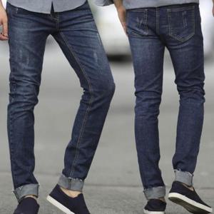 진청 롤업 빅 남성 청바지 LED-8034 워싱