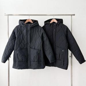 빅사이즈후드집업 T323L412 팬텀누빔포켓지퍼집업 SM