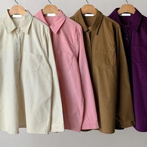 빅사이즈카라남방 T492L412 베이직코튼오버포켓셔츠 BN