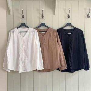 빅사이즈셔링블라우스 S981L412 알엔브이단추블라우스 RD