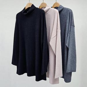 빅사이즈골지티 T341L412 올리무지반폴라긴팔티 LD