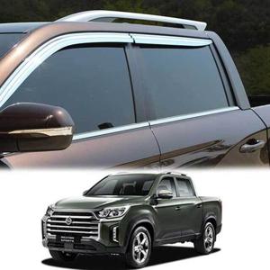 렉스턴스포츠 윈도우바이저 크롬 썬바이저 창문몰딩