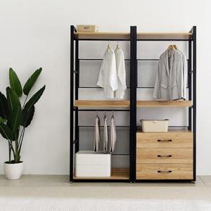드레스장 장롱 철제행거 3단 옷장 800 인테리어