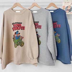 빅사이즈나염티 T513L412 드라이브캐릭터기모티 PO