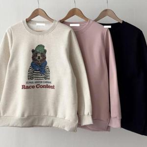 빅사이즈기모나염티 T542L412 레이스캐릭터기모맨투맨 SM