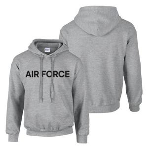 그레이 밀리터리 스포츠 기모 후드티 AIR FORCE