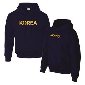 밀리터리 KOREA 기모 옐로우 네이비 후드티