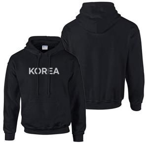 블랙 밀리터리 스포츠 기모 후드티 KOREA