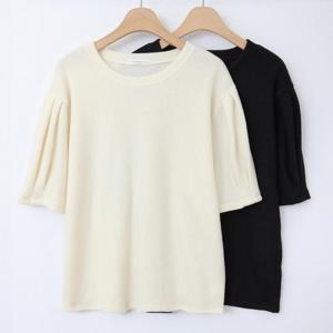 빅사이즈퍼프티 T307L501 파스텔와플퍼프반팔티 LY