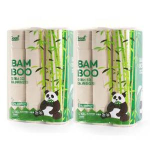 [체험특가]대나무화장지30M3겹30롤(1 + 1) 100%대나무 천연펄프 유해성분FREE