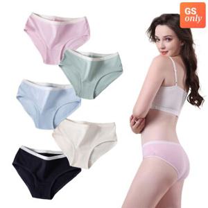 [제임스딘] [출고가 13,900원] 바디시크릿 여성용 데일리 면 스판 팬티 5종 세트