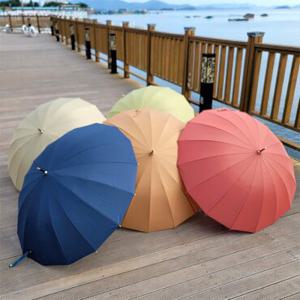 파스텔 장우산 튼튼한 16K 대형 경량 자동 고급 우산 답례품