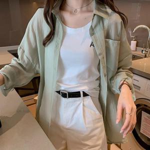 OHS-DDS8982 시스루 캐주얼 여성 셔츠