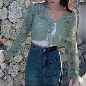 프렌치 실루엣 브이넥 숏 가디건 USI-A500030