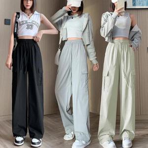 하이웨이스트 카고주머니 밴딩 바지 USD-265