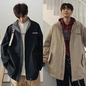 봄자켓 캐주얼아우터 양면 리버스블 바람막이 오버핏 INSUM47N