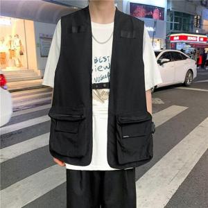 1컬러 남성 빈티지 스트릿 포켓 베스트 조끼 IS-BT04