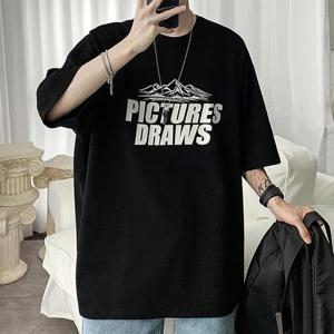 캐주얼 오버핏 2컬러 프린팅 반팔티 IS-TS14N