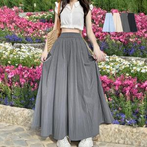 [써니 패션] 여성 봄 여름 롱 와이드 밴딩 치마바지