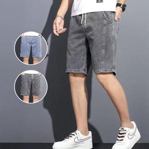 [써니 패션] 멋스런 남성 여름 밴딩 청 데님 반바지