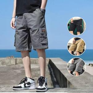 [써니 패션] 남자 여름 밴딩 카고 5부 반바지 팬츠