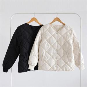 [짝꿍닷컴] 오버핏 겨울 노카라 퀼팅 패딩 FD-0520