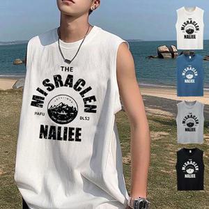 여름 민소매 미스라클랜 스트릿 티셔츠 BM-061