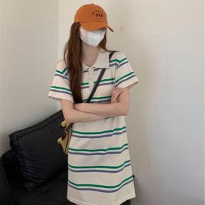 코지핏 카라 스트라이프 미니 원피스 JSC-d0103