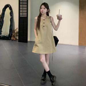 캐주얼 여름 민소매 미니 원피스 LL-D182