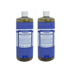 [닥터브로너스] 닥터브로너스 페퍼민트 퓨어 캐스틸 솝 950ml(지성) 2개 촉촉함 수분공급