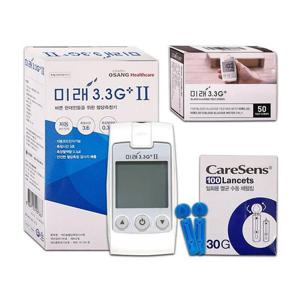 미래3.3G플러스2 혈당계+시험지50+침100개 검사지 D