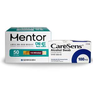 SD 스탠다드 멘토 혈당 당뇨시험지 50매+알콜솜100매