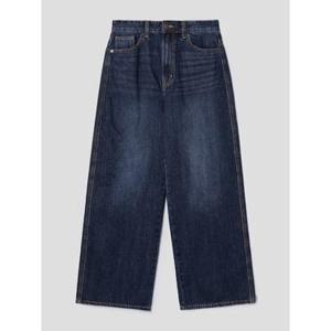 (355X21LPDR) [에잇세컨즈] 커브드 와이드 기모데님  네이비