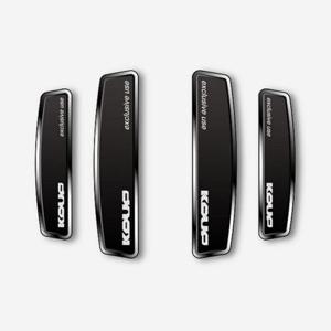 KOUP 블랙 쉴드 엠블럼 도어가드