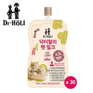 [친절한도그씨]닥터할리 펫밀크 180ml 30팩 고양이우유 키튼전용