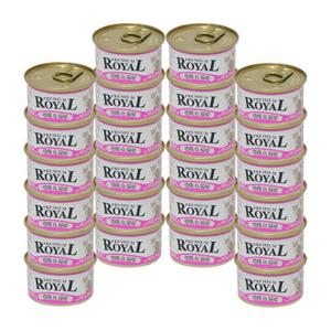 [24개세트] 프리미엄로얄 고양이캔 참치+연어 85g