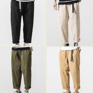 남성의류남성반바지 남자 면바지 오버핏 와이드팬츠 허리밴딩 배