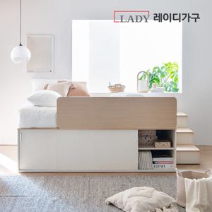 모노 빅 슬라이딩 평상형 수납침대 Q+엔드리스 매트리스