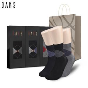 [닥스(양말)]신사양말 3족선물세트 면스판단목 아가일 19361