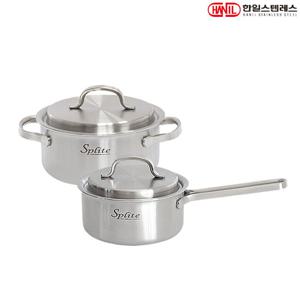 한일스텐레스 스플릿 인덕션 통5중 304스텐 냄비세트 2종A 편16+양18