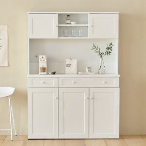 킨포 화이트 심플 주방수납장 상부장세트 1200